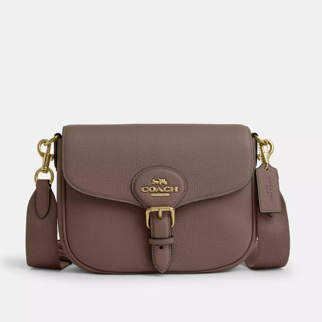 Crossbody Amelia Saddle Bag Lisa -Café