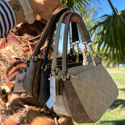 Nolita 19 Monograma -Café con beige 2