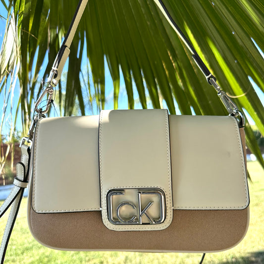 Logo Silver Crossbody Bag