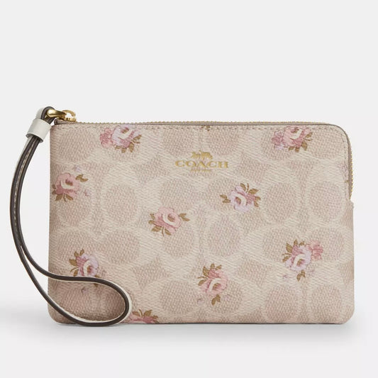 Munequera Tamaño Regular Flores -Beige flores